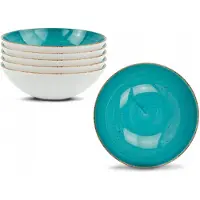 Lubiana BOSS Diepe Borden 18cm - 6 stuks - Zeegroen Porselein