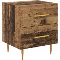 vidaXL Nachtkastje Oud Hout 40 x 35 x 47,5 cm Bewerkt hout