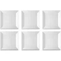 Lubiana Classic Dessertborden 13 cm Wit Vierkant Porselein - Set van 6