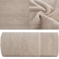 Eurofirany Luxe Katoenen Badhanddoek 50x90cm - Beige, Zacht & Absorberend