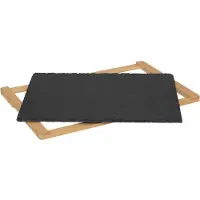 Secret De Gourmet Rio Bamboe/Leisteen Serveerschaal 45x30 cm