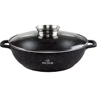 Zilner Lage Marmite 28cm - Antiaanbaklaag, Ovenbestendig, Aromaknop
