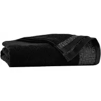 Zwoltex Handdoek Egyptisch Katoen 30x50cm Zwart Elena