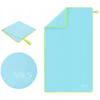 NILS NAR12 Sneldrogende Microvezel Handdoek 180x100cm - Blauw