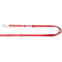Dingo Classic Lederen Verstelbare Hondenhalsband 2x200cm Rood