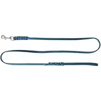 Dingo Leren Hondenriem Natuurlijk Leer Donkerblauw 1.2x180cm