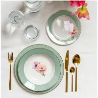 Ambition Flores Diep Porseleinen Dinerbord Pastel Bloem 23cm