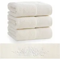 Eurofirany Luxe Katoenen Handdoek 30x50 cm Crème - Zacht & Absorberend