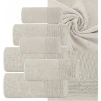 Eurofirany Luxe Katoenen Handdoekenset 6 Delig Beige 500g/m²
