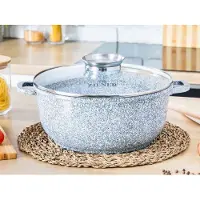 Zilner Marmite 6.8L met Deksel - Inductie, 28cm
