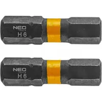 Neo Tools Slagmoerdoppen Set HEX6 x 25mm - 2 Stuks