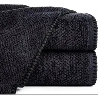 Eurofirany Luxe Badhanddoek Mabel 70x140cm Zwart 100% Katoen 500 g/m²