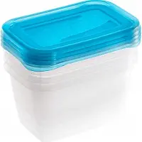 Smukee Set van 4 Voedselbewaarbakken 0,75L Blauw