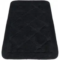 FLOOR Zwart Antislip Badmat Zacht 60x100cm - Wasbaar & Duurzaam
