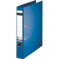 Leitz Vollpapier-Ordner, 180 Grad, DIN A4, 50 mm, blau Einband aus Hartpappe, farbiger Vollpapierübe