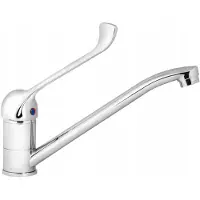 Hydroland Keukenmengkraan met elleboogbediening - Messing, Chroom