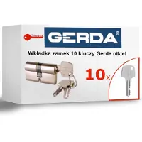 Gerda WKE1 Cilinderslot 40/50 Nikkel met 10 sleutels