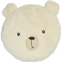 Home & Styling Dieren sierkussen - kinderkamer - ijsbeer - wit - 30 cm - polyester - cadeau
