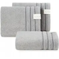 Eurofirany Jasper Handdoek Donker Zilver 50x90 cm - Zacht & Sneldrogend