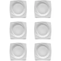Lubiana Celebration Dessertborden 19 cm - 6 Stuks - Met Porseleinen Bord