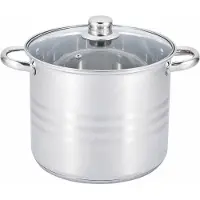 Edenberg Grote RVS Pan 6,8L met Deksel - Geschikt voor Inductie