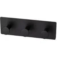 Galicja Faro Black Wandhaak - 3 Haken, Roestvrij Staal, Zwart Mat