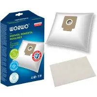 WORWO 4x Stofzuigerzakken HMB04K voor Hoover Brave BV30/BV71