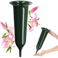 Kadax Grafvaas 35cm Groen - Steekbaar met Spies