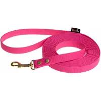 HAUKI Roze Hondentrainingslijn 5m PVC Met Gouden Accenten - Hexa Patroon