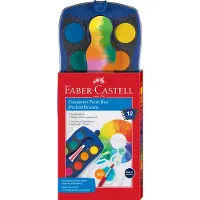 Faber Castell Gouache Connector Malkasten blau mit 12