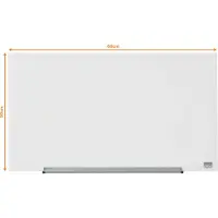 Nobo Impression Pro Magnetisch Glasbord - 68x38 cm - Inclusief Whitebord Marker en Magneten - Helder Wit