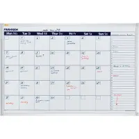 Franken Frankenkalender X-tra!Line VO-7, maand- of 7-dagenoverzicht, magnetisch, opbergbakje, B 900 x H 600 mm, staal & aluminium, wit