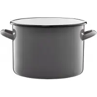 Emalia Olkusz Grijze Emaille Pan 18cm 3L - Geschikt voor Inductie