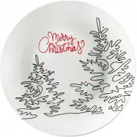 Ambition Line Art Dessertbord 20 cm - Porselein, waterbestendig