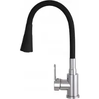 Gamma Keukenmengkraan Flex 3000 Zwart/Chroom met Flexibele Uitloop