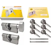 Yale Cilinderslot Set 35/45+45/35mm Nikkel met 6 sleutels