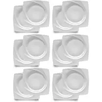 Lubiana Celebration porseleinen dessertrand 19 cm - Set van 12