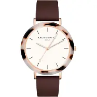 Liebeskind berlin Analoog horloge beige / donkerbruin / goud / wit