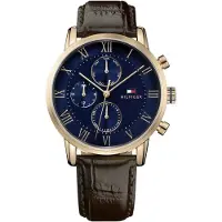 Tommy Hilfiger Analoog horloge navy / bruin