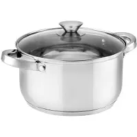 Florina Stilio RVS Pan met Glazen Deksel - 2.3L, 18cm