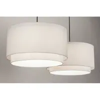 Lumidora Hanglamp 30861 - SHANNON - 2 Lichts - E27 - Wit - Stof