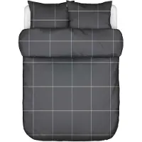 Marc O'Polo Dekbedovertrek Suvie Anthracite Percal-240 x 200 / 220 cm | Lits-Jumeaux