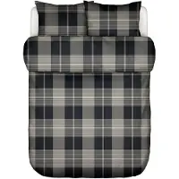 Marc O'Polo Dekbedovertrek Alvar New Black Flanel-240 x 200 / 220 cm | Lits-Jumeaux