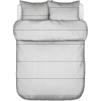 Marc O'Polo Dekbedovertrek Suvie Grey Mist Percal-240 x 200 / 220 cm | Lits-Jumeaux