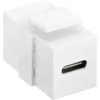 Goobay Keystone USB C | 10 Gbit/s (4K@60Hz, 100W, Wit)