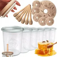 Weck Honingpotten met Lepel - 160ml - Set van 6
