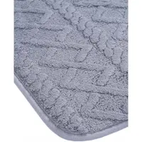FLOOR Zachte Boho Badkamermat 60x90 cm Antislip Grijs