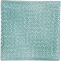 Lubiana Marrakesz Vierkant Porseleinen Dessertbord - Zeegroen 20,5cm