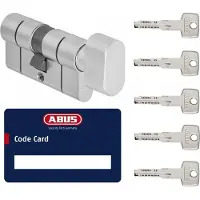 ABUS KD10PS Cilinderslot met knop 30/35mm, nikkel, 5 sleutels