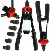 Mar-pol 2x Nitpistool Hendel 2.4 - 6.4 MM + 5 Tips & Afvalbak